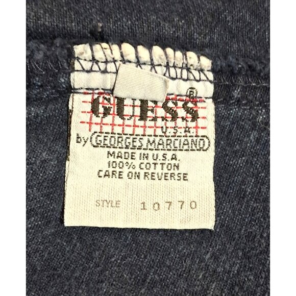 Vintage 90s Guess Overalls Y2K READ Womens Size 4 USA Indigo Blue Denim - Picture 11 of 15